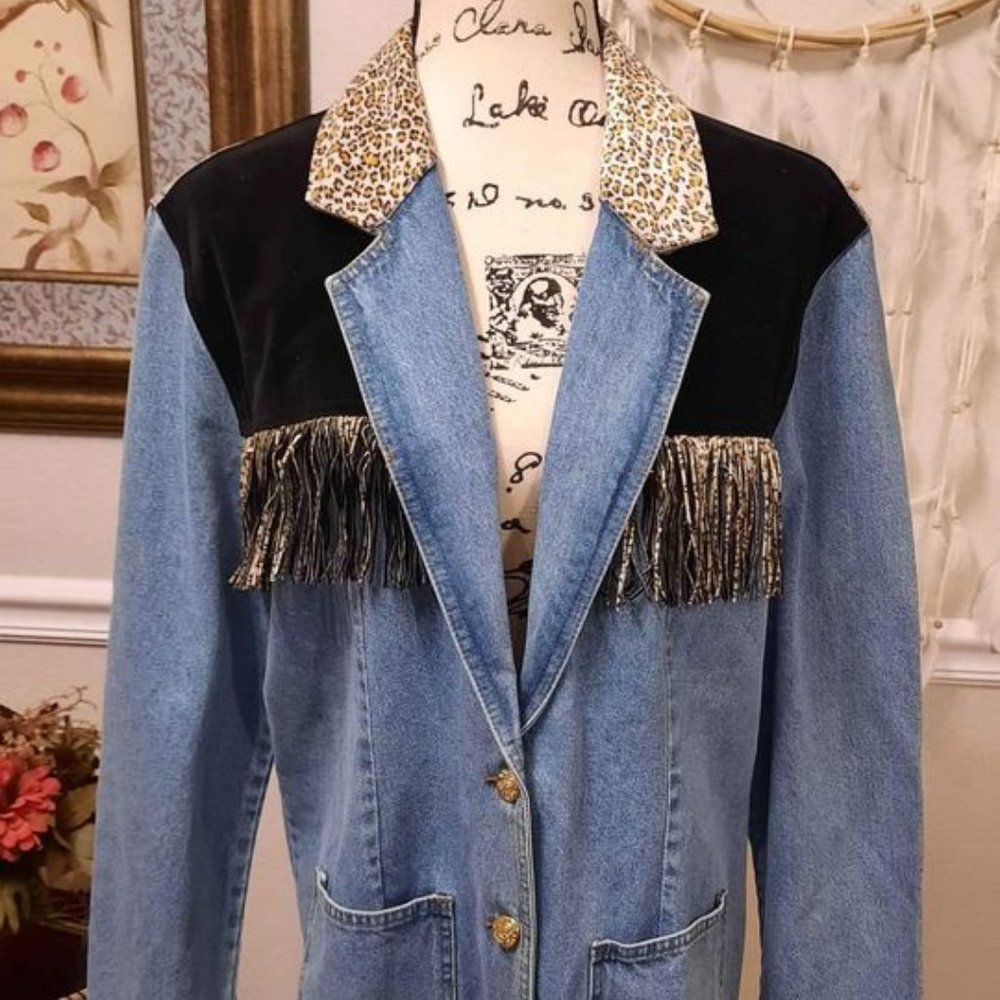 Zana di Jean Jacket  Tapered Fringes M